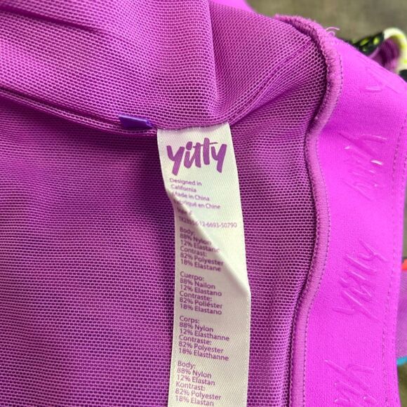 Yitty Major Label Rainbow Confyitty One Shoulder Activewear Crop Top Size 3X - Picture 5 of 12